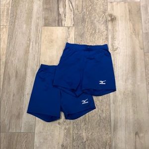 2 Pairs of Royal Blue Mizuno Spandex